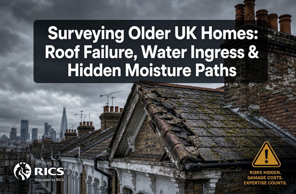Surveying Older UK Homes for Roof Failure, Water Ingress, and Hidden Moisture Paths: What Level 3 Reports Should Prioritise