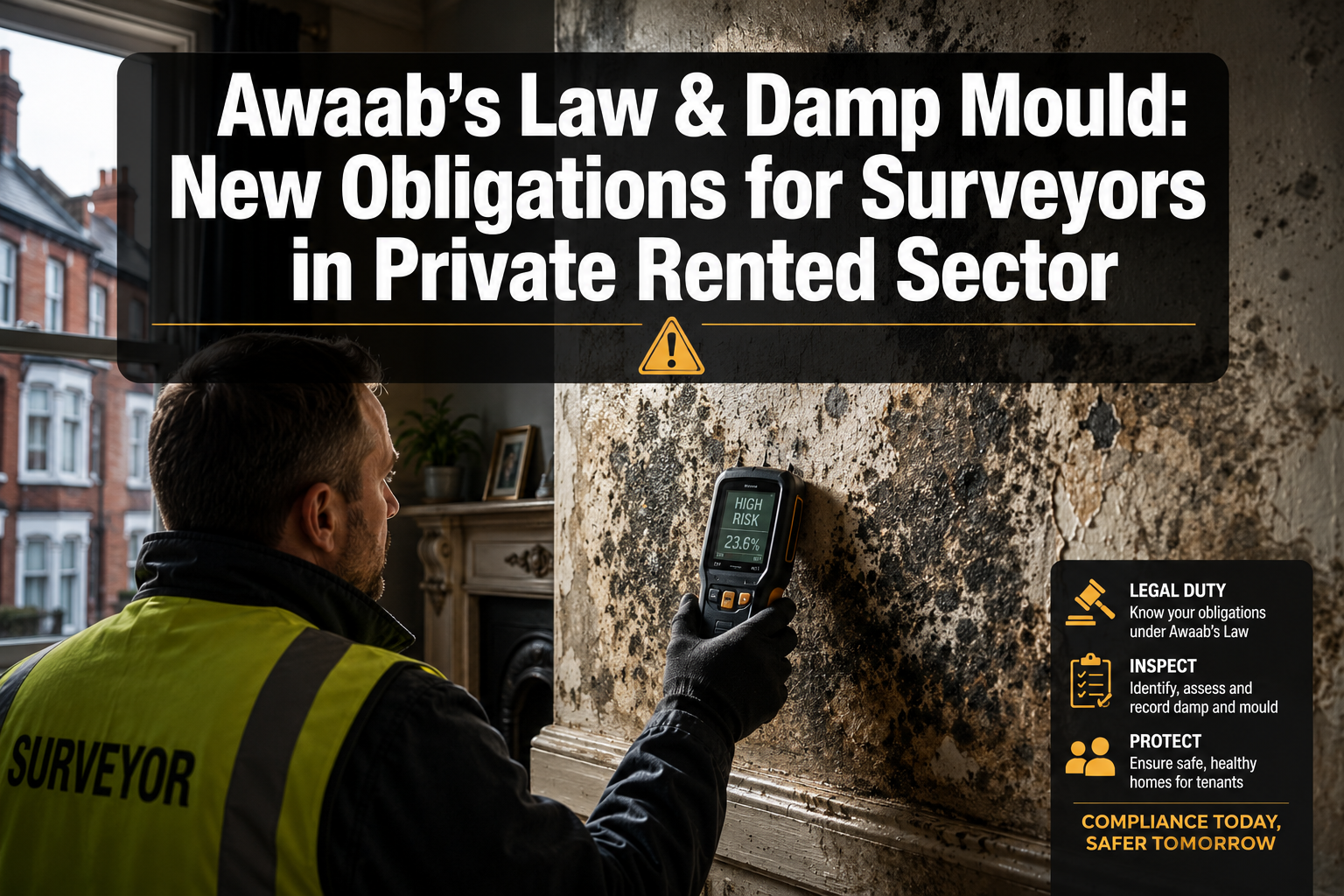 Awaab’s Law, damp and mould: new obligations for surveyors in private rented sector building surveys