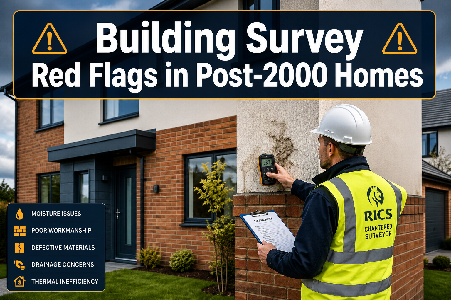 Building Survey Red Flags in Post-2000 Homes: Why Modern Properties Still Need Proper Defect Diagnosis