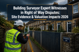 Building Surveyor Expert Witnesses in Right of Way Disputes: Site Evidence and Valuation Impacts for 2026 Claims