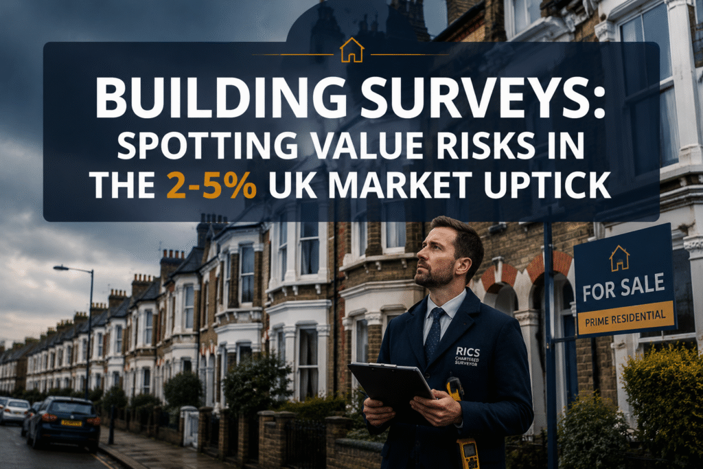 Building Surveys for Modest Price Growth Properties: Spotting Value Risks in 2-5% UK Market Uptick