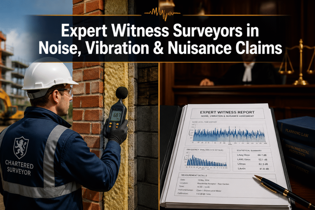 Expert Witness Surveyors in Noise, Vibration and Nuisance Claims: Turning Building Fabric and Measurements into Evidence