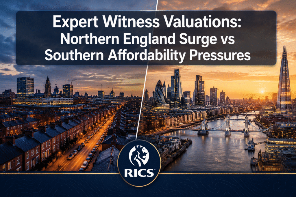 Expert Witness Valuations for Northern England Surge: Leveraging RICS Data Against Southern Affordability Pressures