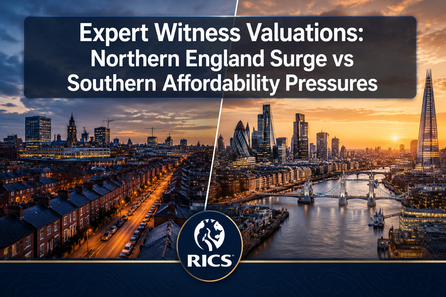 Expert Witness Valuations for Northern England Surge: Leveraging RICS Data Against Southern Affordability Pressures