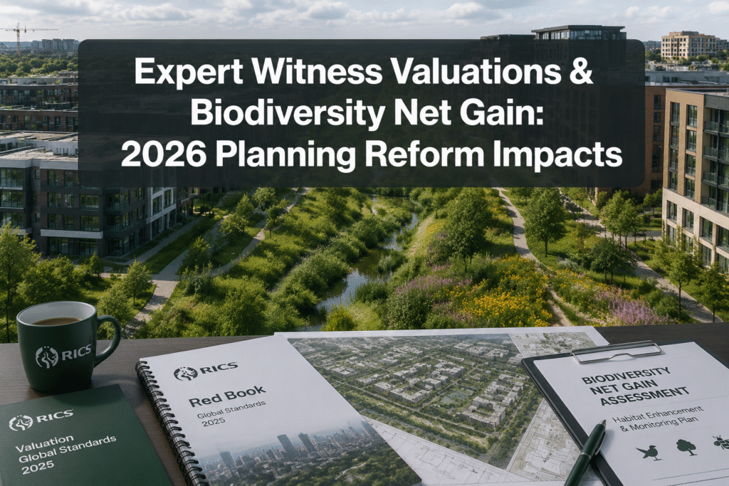 Expert Witness Valuations for Properties with Biodiversity Net Gain Obligations: 2026 Planning Reform Impacts