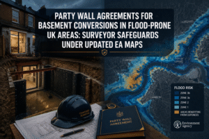 Party Wall Agreements for Basement Conversions in Flood-Prone UK Areas: Surveyor Safeguards Under Updated EA Maps