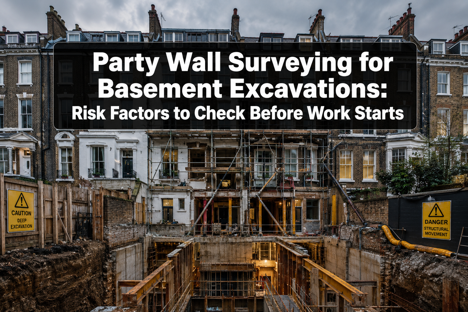 Party Wall Surveying for Basement Excavations in Dense Urban Areas: The Risk Factors That Must Be Checked Before Work Starts