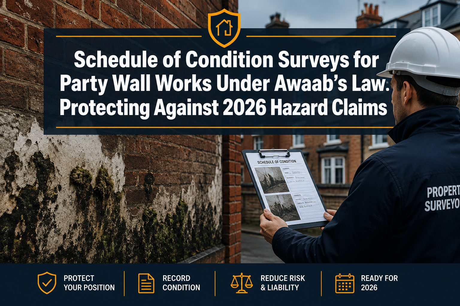 Schedule of Condition Surveys for Party Wall Works Under Awaab’s Law: Protecting Against 2026 Hazard Claims