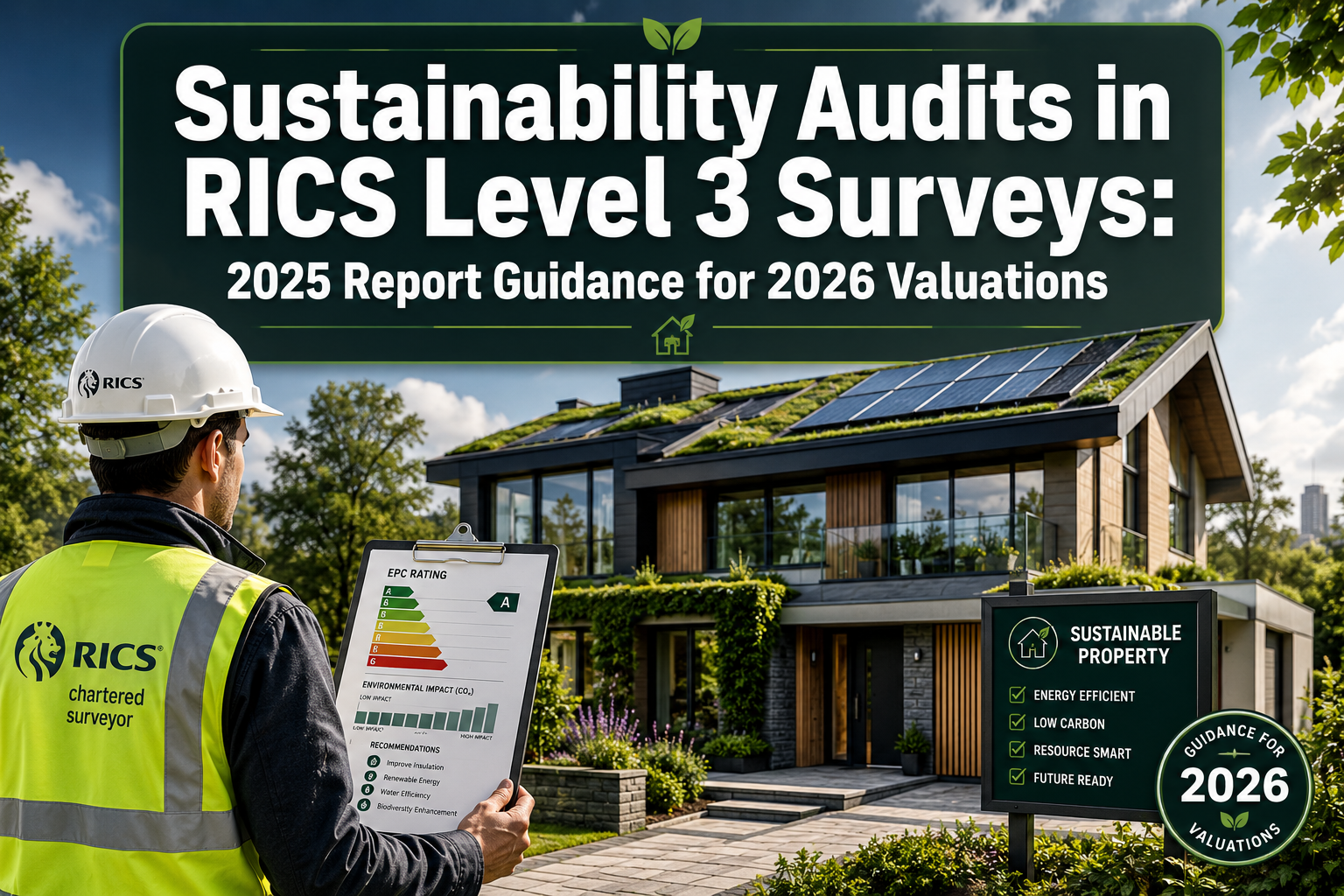 Sustainability Audits in RICS Level 3 Surveys: Integrating 2025 Report Guidance for 2026 Valuations