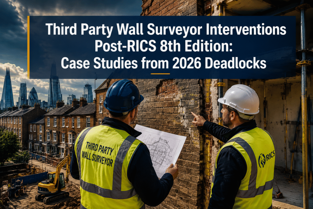 Third Party Wall Surveyor Interventions Post-RICS 8th Edition: Case Studies from 2026 Deadlocks
